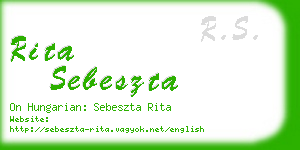rita sebeszta business card
